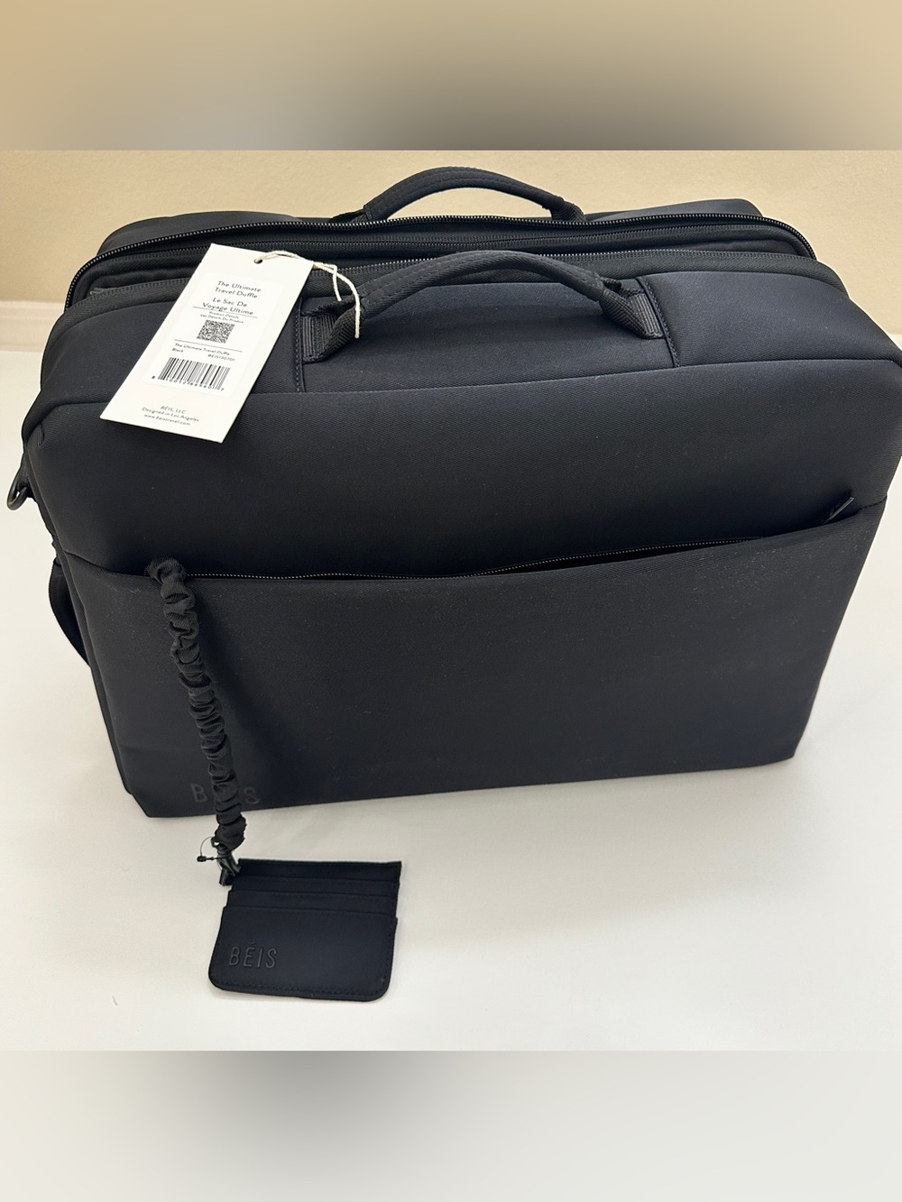 BEIS Black Travel Weekender Vacation Duffle Bag - Picture 2 of 9